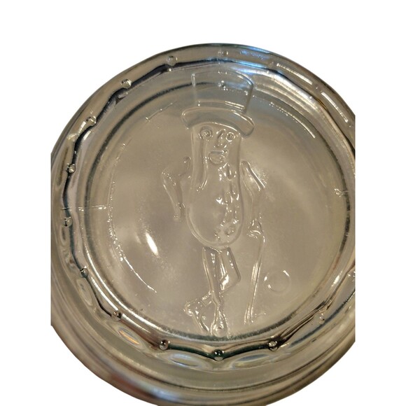 Vintage Planters Glass Jar Decanter w/Lid 1980 Mr Peanut Starburst Pattern 9.5" - Picture 2 of 6